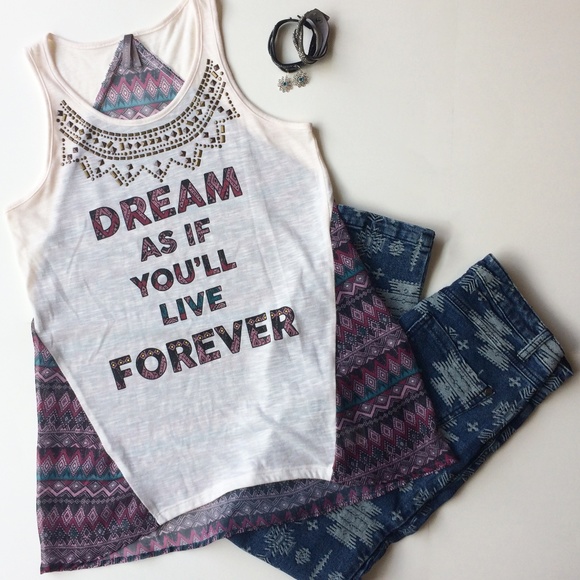 Boho Tunic Tank Top Inspirational Quote Vanity | M - Picture 1 of 8